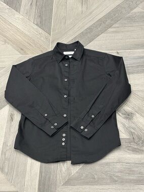 Calvin Klein Boy’s Black Button-Down Shirt, Slim Fit, 12